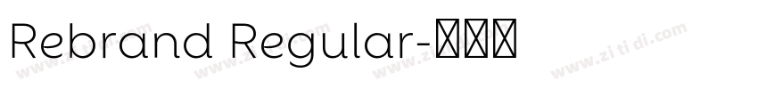 Rebrand Regular字体转换 Rebrand Regular字体转换